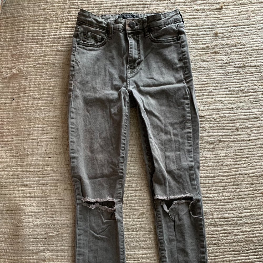 Aeropostale Misty Green High-Waisted Skinny Jeans